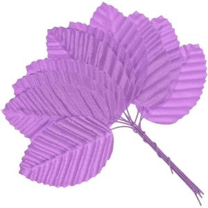 FLEUR ARTIFICIELLE Feuille en soie artificielle - Violet - 200 pcs - 