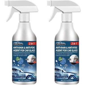 LIQUIDE LAVE-GLACE 60 ml Spray hydrofuge pour vitre de voiture - Hydrophobe - Liquide - Pour pare-brise - Masque de pluie