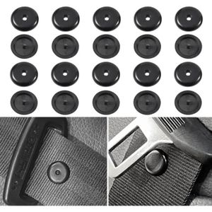  WEYHTF 4 x Boutons d'arrêt pour ceinture boutons d'arrêt  ceinture bouton de ceinture de sécurité bouton d arret ceinture de sécurité  boutons de ceinture de sécurité de voiture (noir)