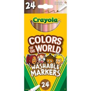 JEU DE COLORIAGE - DESSIN - POCHOIR Colors of The World Markers 24 Count, Fine Line Washable Skin Tone Markers, 24 [170]