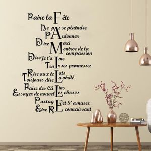 Walplus Autocollant Mural Decalque Famille Citation Avec Cristaux Swarovski Accueil Decorations