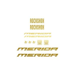 AFFICHE - POSTER STAR SAM Pegatinas Compatibles con cuadro bici Merida Rock shox Oro metalizado 1 CMT