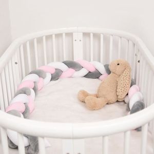 TOUR DE LIT BÉBÉ Cikonielf tour de lit Pare-chocs de berceau tressé pour bébé Coussin long pour chambre de bébé