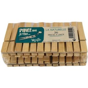 50 Pinces à Linge Bois 4,8cm LWR CRAFTS - Pinces Déco Noir Pour Scrapbooking, Mariage, DIY