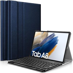 JANOLTY Clavier pour Samsung Galaxy Tab A8 10.5, AZERTY Bluetooth sans Fil  Clavier pour Galaxy Tab A8 2021 10.5 (X200/X205/X207) Rétroéclairé Clavier  avec Étui, Noir : : Informatique