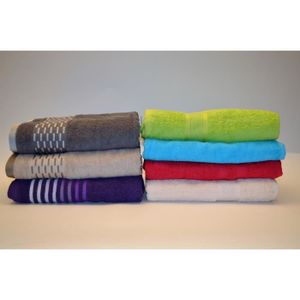 la gym la douche Freenfitmall Serviettes de bain en coton multicolores très absorbantes les voyages et une utilisation quotidienne compactes et légères idéales pour la salle de bain