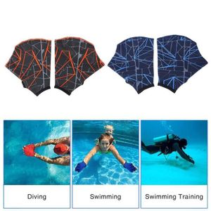 LOT MATÉRIEL AQUATIQUE VGEBY Gants d'entraînement de natation (X)Gants 'entraînement Aquatiques Design Doigts sport plongee Impression gris orange