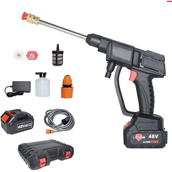 Nettoyeur Haute Pression Portable CYBERNOVA 60W 12V - Parfait Pour Voiture, Animaux, Camping | Kit Complet Avec Tuyau 8m