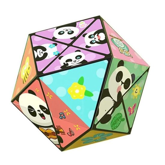 Cube Magique Panda – Pliable Et Transformable – 4 En 1 – Anti-stress – Dès 6 Ans – Cadeau Créatif Et Déco
