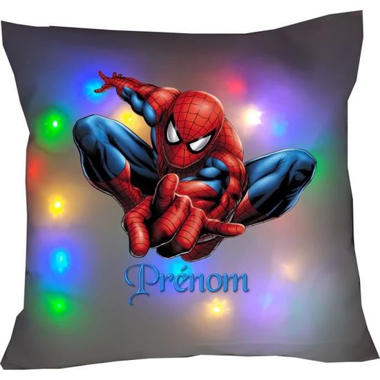 COUSSIN LUMINEUX PERSONNALISABLE spiderman