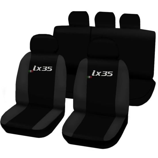 Housses de siège deux-colorés pour Hyundai iX35  - noir gris foncè