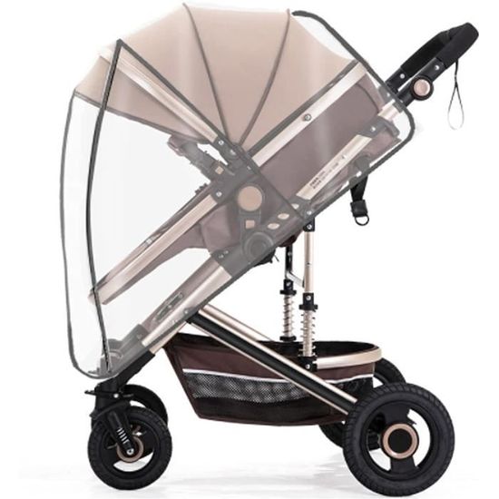 Housse De Pluie Universelle Poussette – Étanche, Ventilation, Ouverture Zip U, Protection Totale Bébé