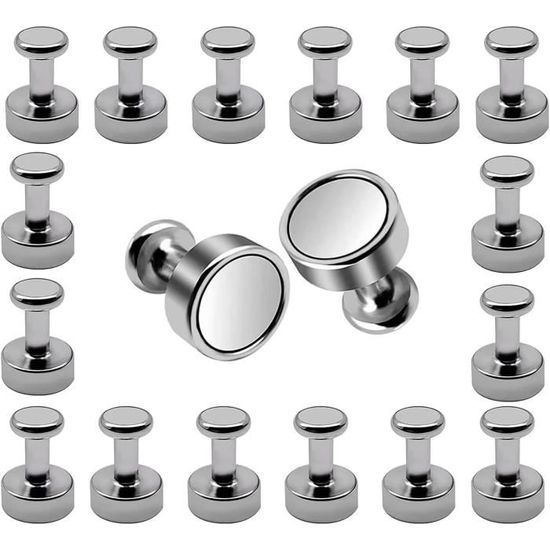 30 Pièces Aimants Puissants Néodyme 16mm Avec Vis - Aimants Réfrigérateur Cuisine Avec Trou Central