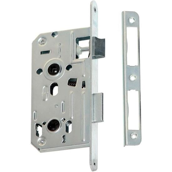 Serrure Encastrée AGB Pour Porte Intérieure Salle De Bain/WC - Série CENTRO, Finition Chromée - Neuf