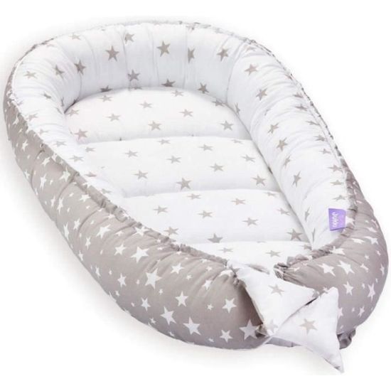 JUKKI® Babynest Cocon 50x90 cm cododo coussin coussin matelas double face doudou nid de lit bébé 100% coton lit pour bébé et nourrisson 