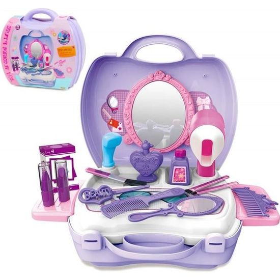 Jeu de maquillage et de coiffure pour enfants - Violet - 24 mois - 2 ans - Plastique non toxique et durable