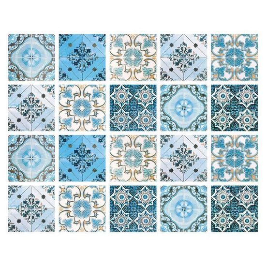 Lot De 20 Carreaux Adhésifs Imitation Marbre - Panneaux Muraux Pour Cuisine/salle De Bain, 30x60 Cm, Neufs
