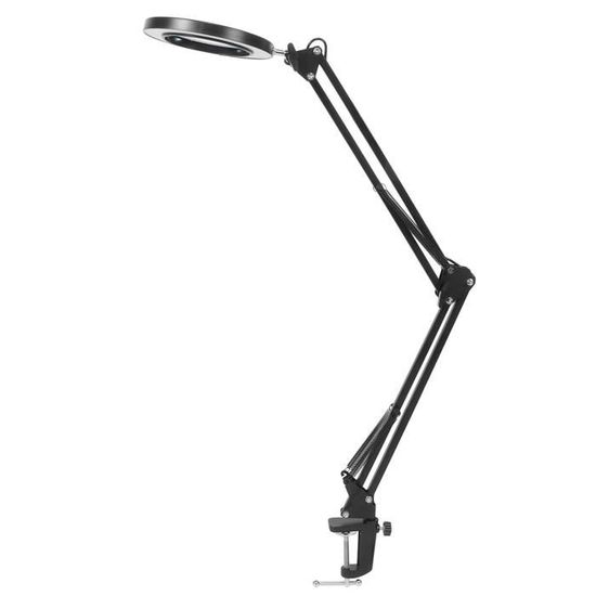 Loupe Grossissante Lampe Loupe 10X Avec éclairage LED Réglable - Base Large Et Bras Flexible Loupe Lumière Réglable