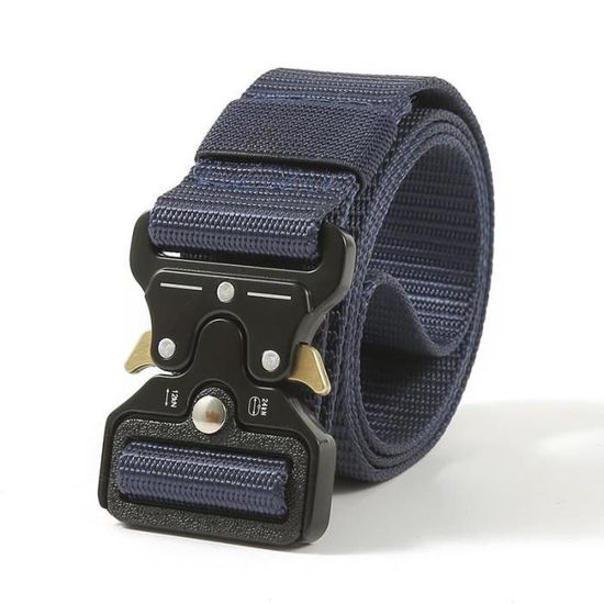 Ceinture Tactique Homme En Nylon - Boucle Métal à Déverrouillage Rapide - Largeur 3.8 Cm, Longueur 115 Cm - 5