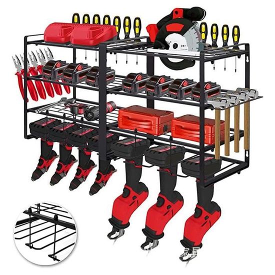 BDHI Lot De 5 Supports à Outils Pour Perceuse Dewalt 12 V 20 V Et Milwaukee M18 à Fixation Murale Pour Rangement (Y99-5