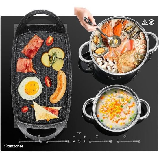 Plaque À Induction 4 Plaques Avec Zones Flexibles, Plaque De Cuisson À