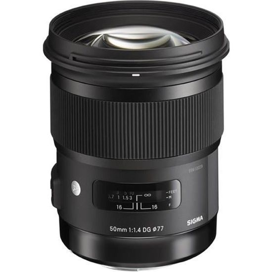 Objectif SIGMA 50MM 1,4/50 DG HSM ART pour Nikon - Ouverture F/1.4 - Piqué exceptionnel