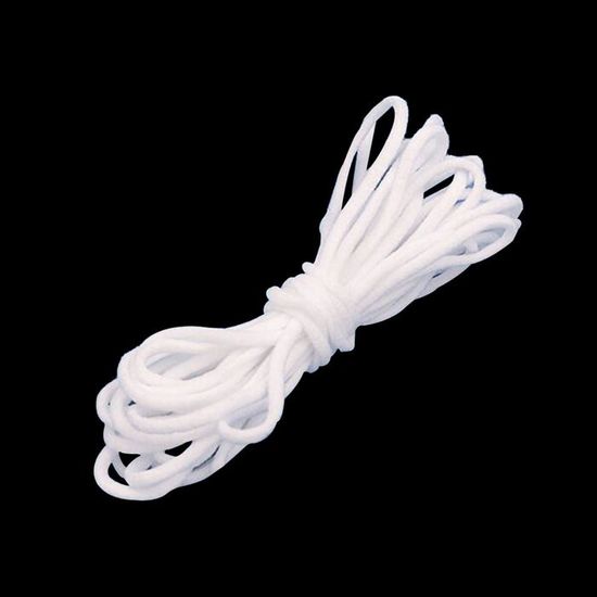 Cordon élastique Tressé Blanc - 6 Yards (environ 5.5m) X 3cm De Large - Pour Couture Et Bricolage
