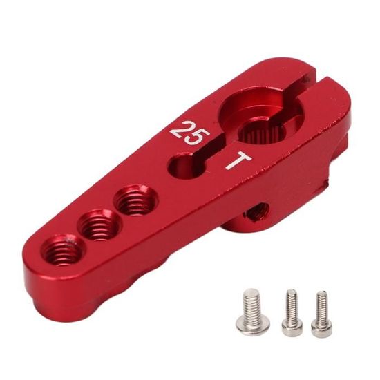 Corne Servo Alliage CNC 25T Rouge Pour Futaba - Neuf, Emballage D'origine