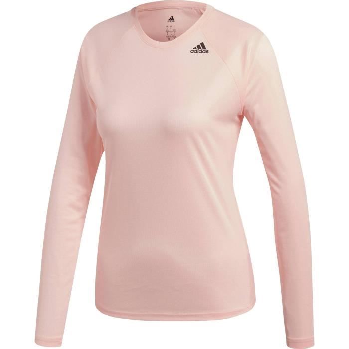ADIDAS T-shirt à manches longues D2M - Femme - Rose