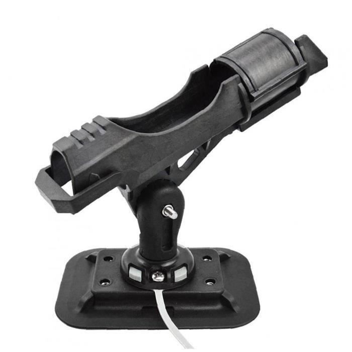 Support Canne à Pêche Amélioré 360° Pour Bateau Et Kayak - Porte Canne Réglable Avec Pince Large Pour Tubes Ronds Et Carrés