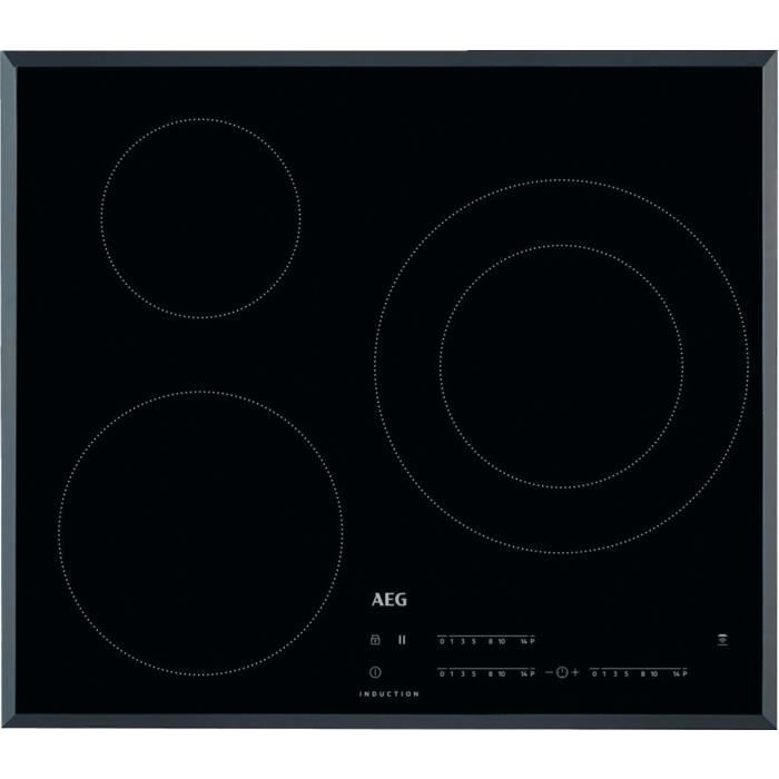 AEG IKB63402FB, Intégré, Plaque avec zone à induction, Noir, 2500 W, Rond, 14,5 cm