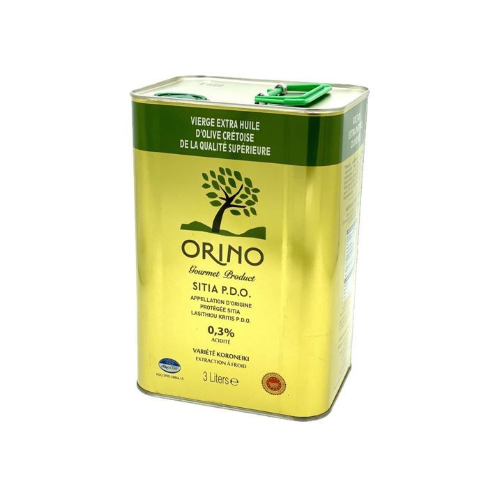 Huile d'olive extra vierge de Crète AOP - Orino - bidon 3 litres