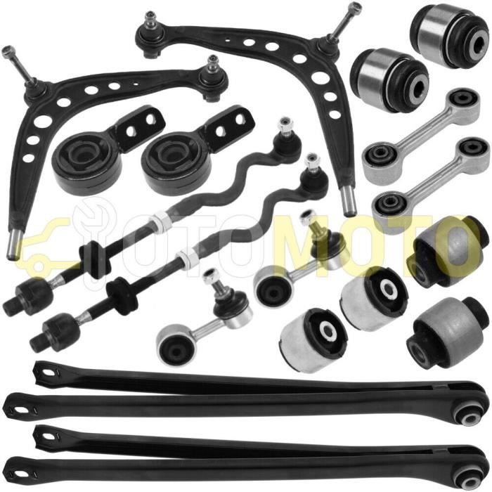 Kit bras de suspension avant-arrière compatible BMW 3 E36 composé de 18 pièces