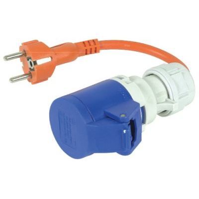 Adaptateur prise mâle française et prise femelle C