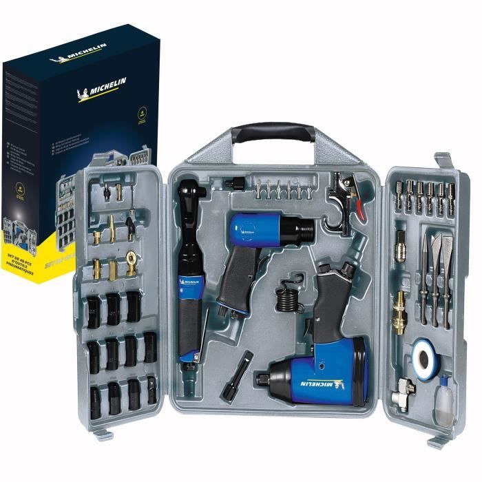MICHELIN Coffret d'outillage pneumatique 49 pièces pour tout compresseur