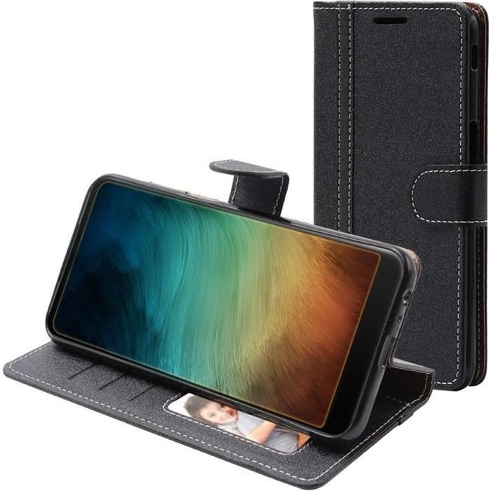 ebestStar ® pour Samsung S10 Galaxy - Etui Portefeuille PU Cuir , Noir