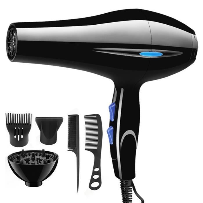 Seche cheveux Professionnel Ionique 2200W JIATZOCN Hair Dryer 1 Diffuseur 2 Buses,3 Modes Réglables