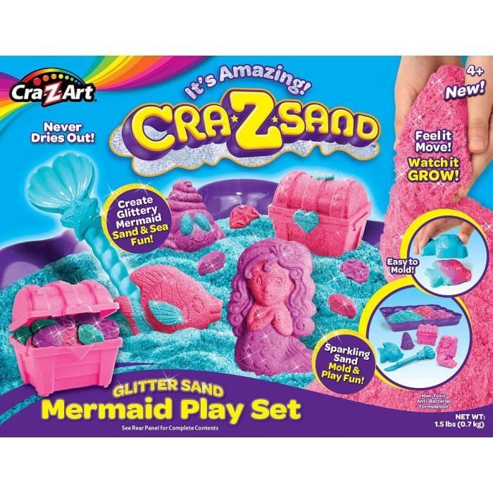 CRA-Z-SAND Coffret Sirène Pailletée + Sable Coloré Pailleté