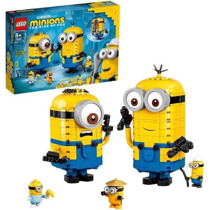LEGO® 75551 Maxi-Minions et leurs repaires Modèle d'exposition comprenant les figurines des Minions Stuart, Kevin et Bob
