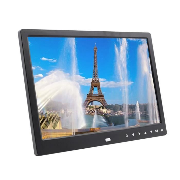 cadre photo numérique 12 pouces noir 1280 * 800 touche tactile télécommande sans fil