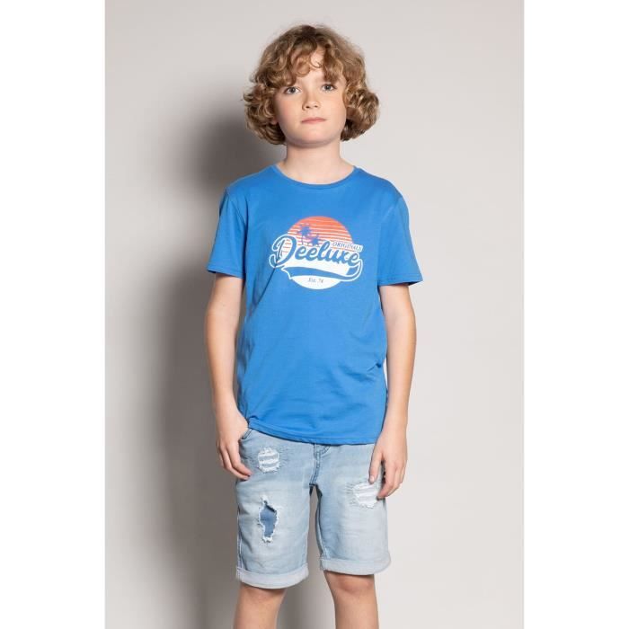DEELUXE T-shirt col rond logoté TRIBU Blue