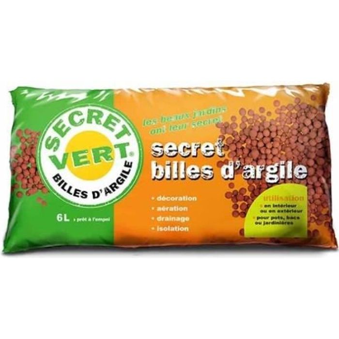 Billes d'argile pour plante, drainage ou décoration pour nos plantes en pot ! - Taille - 6 L