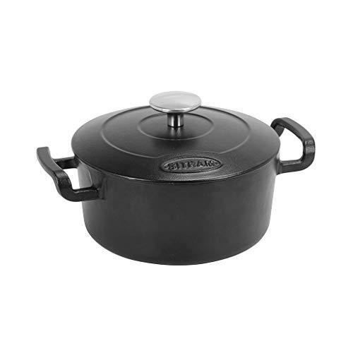 Sitram COCOTTE Sitrabella ronde en fonte émaillée 2,5 litres - Extérieur et intérieur Noir - toutes sources de chaleur y compris ind