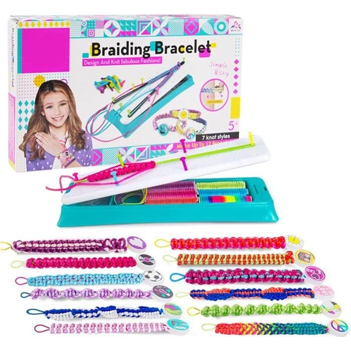 Kit de Jeu création de bijoux Jouets fille Fabrication de bracelets DIY Cadeau anniversaire enfant