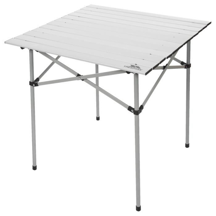 TRESPASS Table de camping Xilo Roll Top - Gris argenté