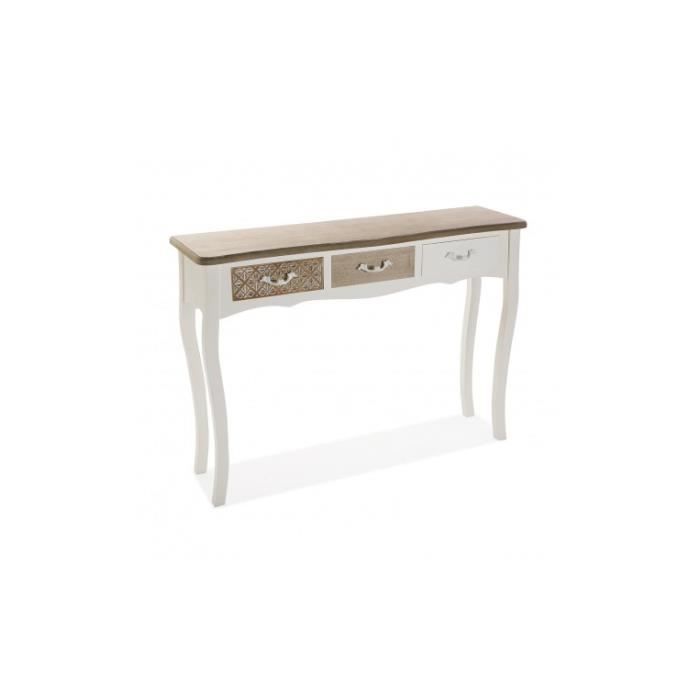 Console bois beige 3 portes AILEN