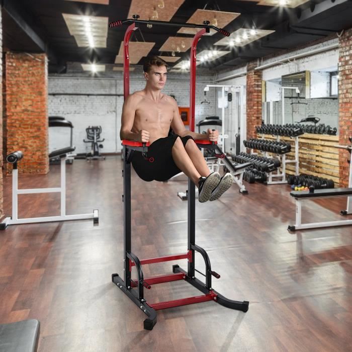 Barre de traction ajustable Station musculation Dips station Chaise romaine- Pull up bar CYA12 96
