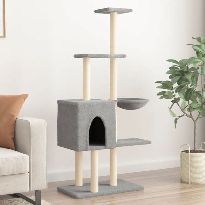 vidaXL Arbre à chat avec griffoirs en sisal 145 cm