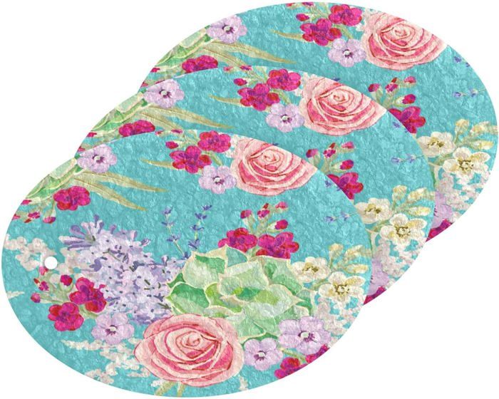 Bloc éponge vert pour fleurs artificielles | Blocs de mousse de fleuriste secs | Éponge ronde fraîche et humide | 6 en mousse pour décoration de jardin, artisanat, arrangements floraux