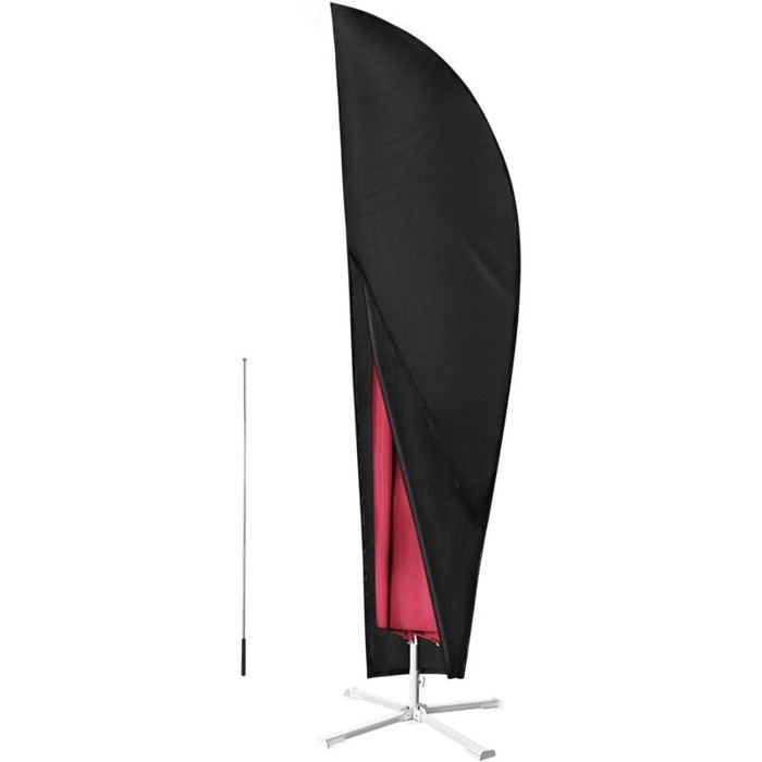 Housse De Protection Parasol 2-4m - Tissu Oxford 420D Imperméable Avec Perche Télescopique